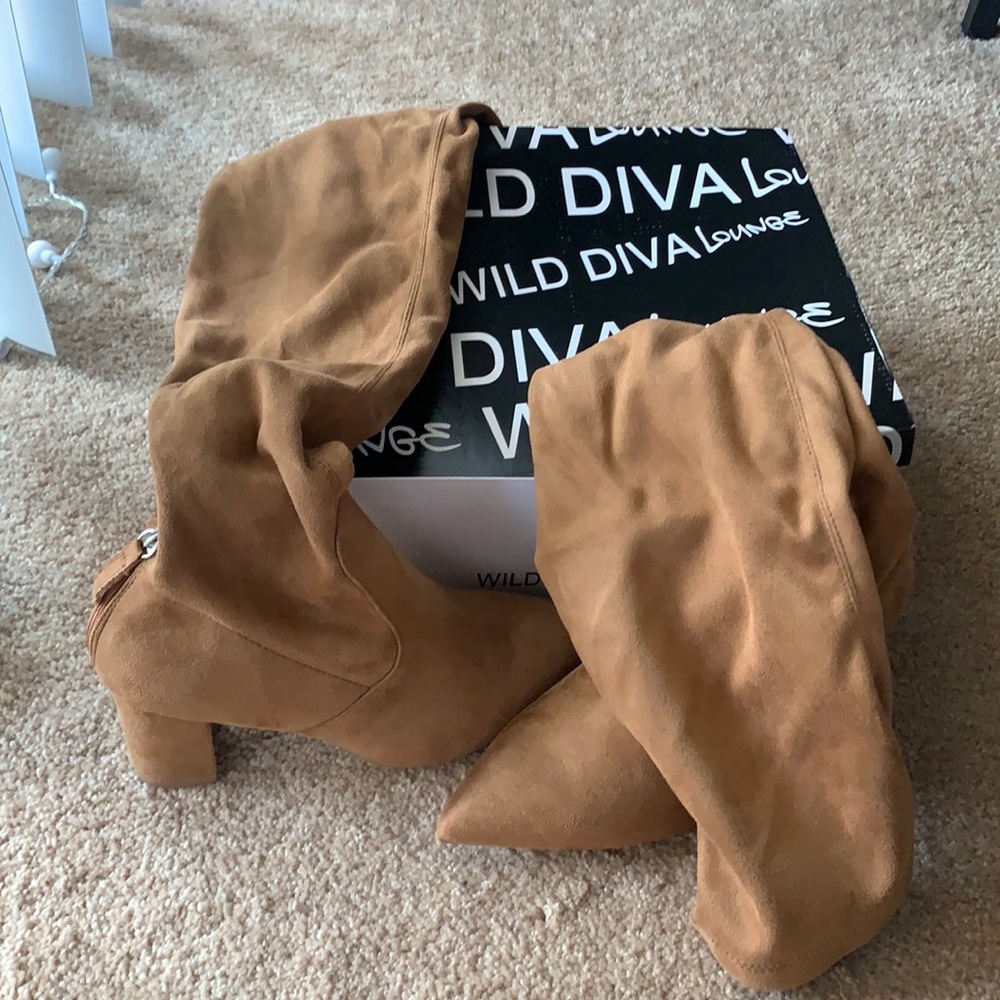 Tan Knee High Boots